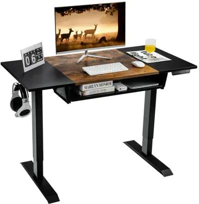 48 Inch Electric Sit to Stand Desk with Keyboard Tray