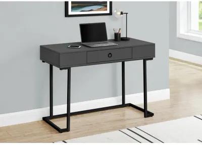 Monarch Specialties I 7386 Computer Desk, Home Office, Laptop, Storage Drawers, 42"L, Work, Metal, Laminate, Grey, Black, Contemporary, Modern