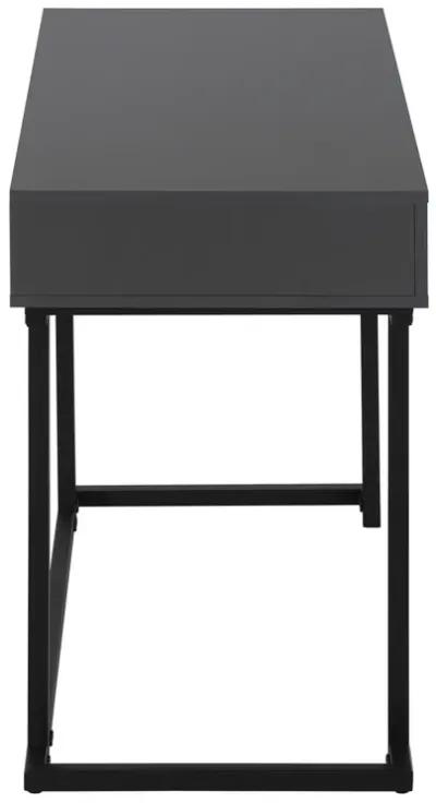 Monarch Specialties I 7386 Computer Desk, Home Office, Laptop, Storage Drawers, 42"L, Work, Metal, Laminate, Grey, Black, Contemporary, Modern