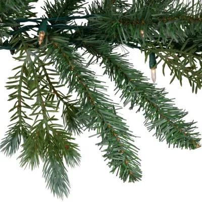 9' x 14" Pre-Lit Blue Spruce Artificial Christmas Garland  Clear Lights