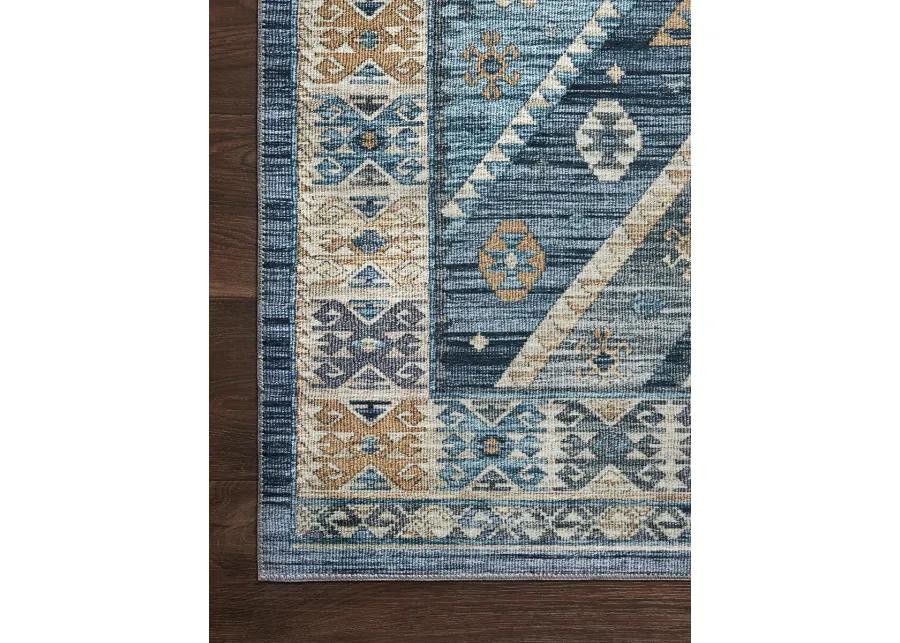 Zion ZIO02 Ocean/Gold 3'6" x 5'6" Rug