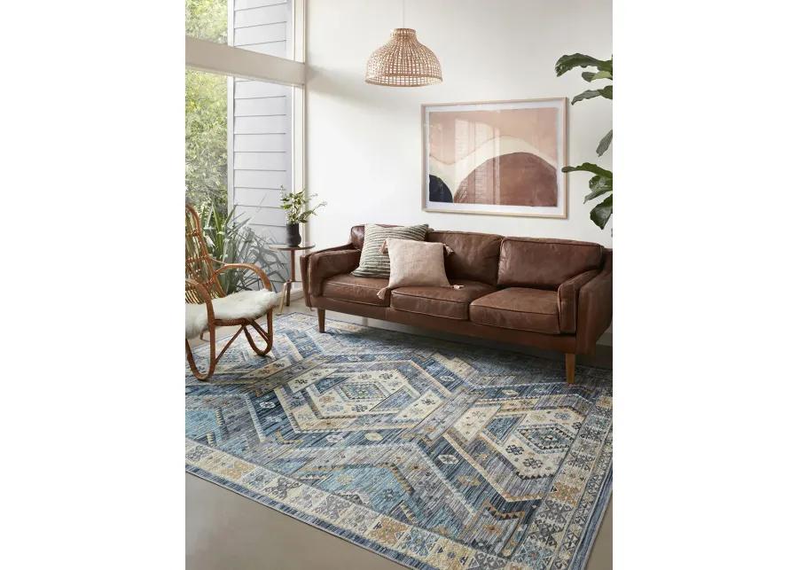 Zion ZIO02 Ocean/Gold 3'6" x 5'6" Rug