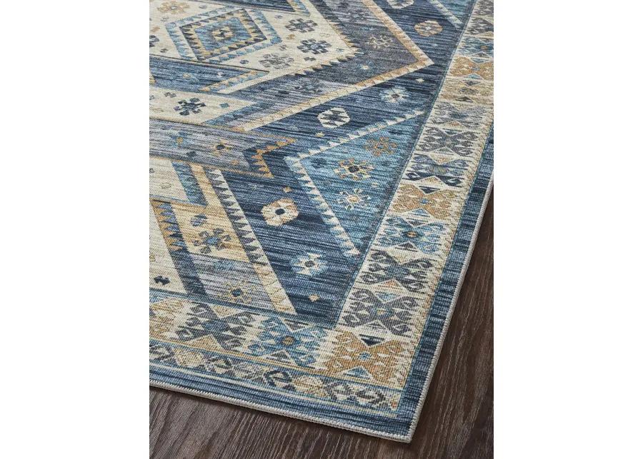 Zion ZIO02 Ocean/Gold 3'6" x 5'6" Rug