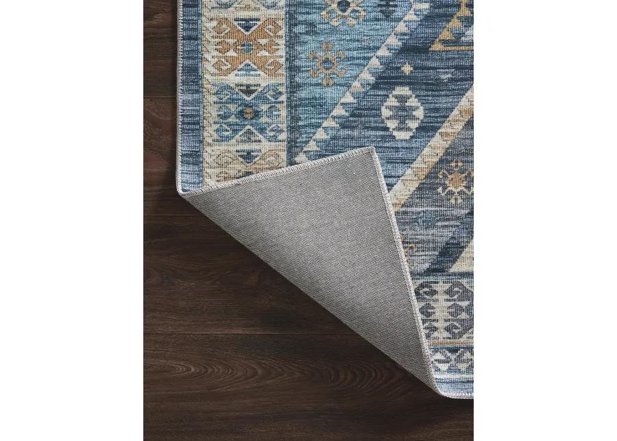 Zion ZIO02 Ocean/Gold 3'6" x 5'6" Rug