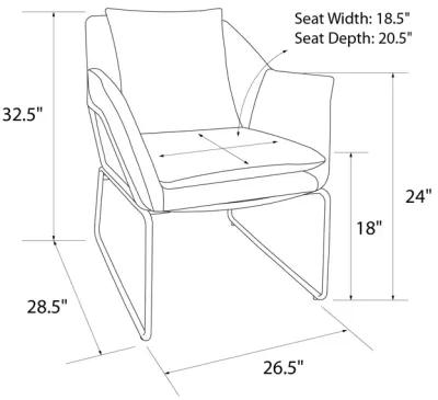 Cassie Accent Chair, Mustard Yellow Velvet