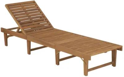 vidaXL Folding Sun Lounger with Cushion Solid Acacia Wood