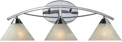 Elysburg 25'' Wide 3-Light Chrome Vanity Light