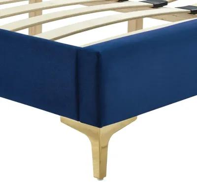 Modway - Leah Chevron Tufted Performance Velvet Full Platform Bed