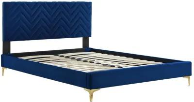 Modway - Leah Chevron Tufted Performance Velvet Full Platform Bed