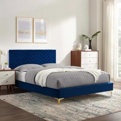 Modway - Leah Chevron Tufted Performance Velvet Full Platform Bed