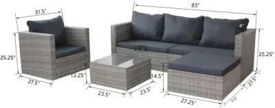 4 Pieces Patio Sets