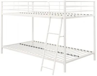 Atwater Living Bloor Small Space Metal Bunk Bed with Ladder and Safety Railings