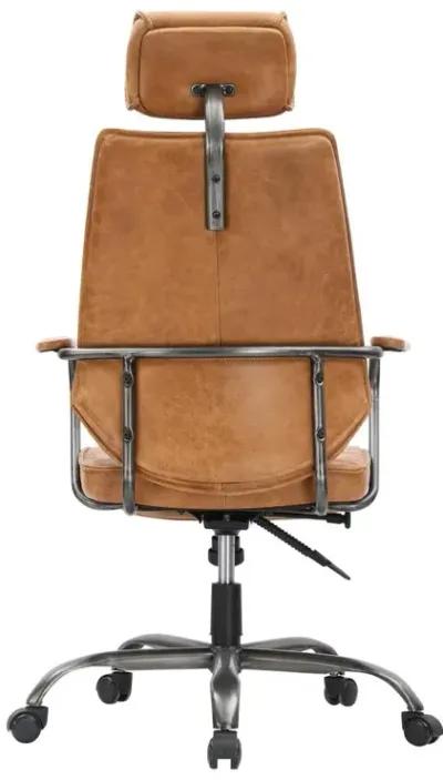 Luxury Executive Cognac Leather Office Chair, Belen Kox