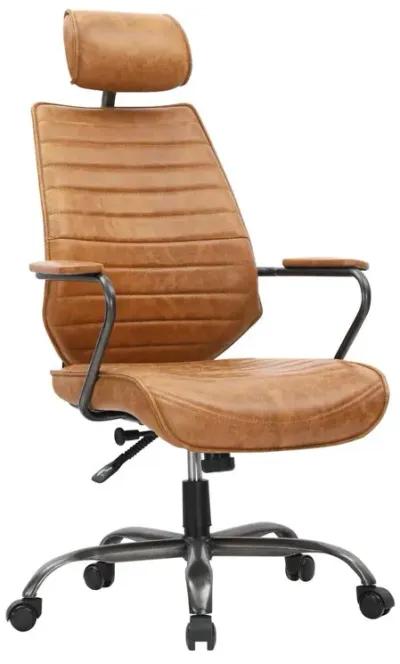 Luxury Executive Cognac Leather Office Chair, Belen Kox