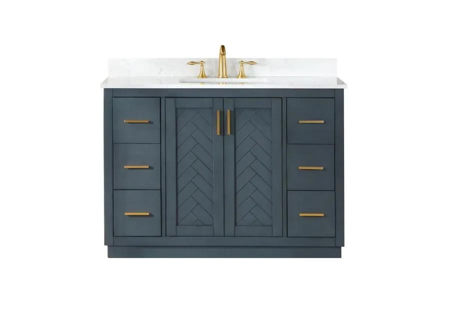 Altair 48 Single Bathroom Vanity Set in Classic Blue without Mirror