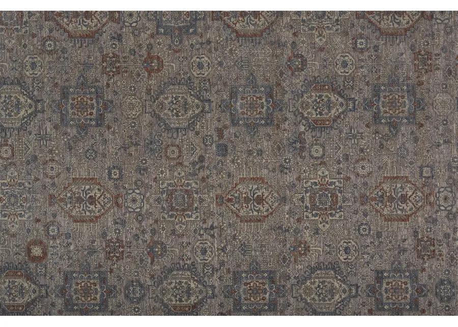 Marquette 3761F Taupe/Silver/Blue 2'8" x 12' Rug