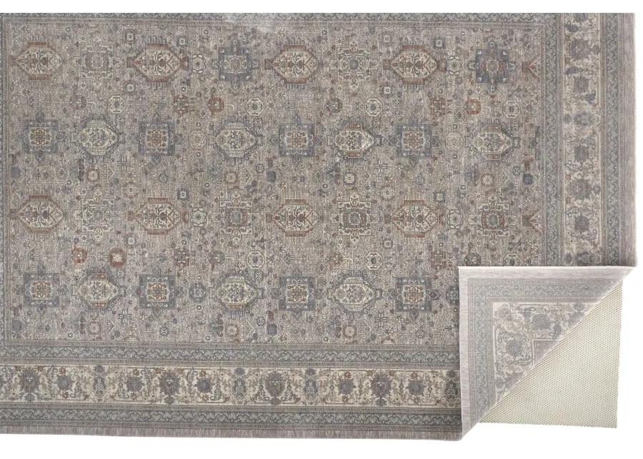 Marquette 3761F Taupe/Silver/Blue 2'8" x 12' Rug