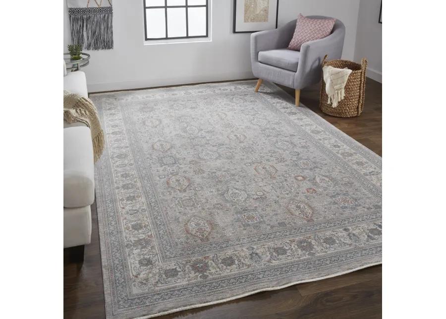 Marquette 3761F Taupe/Silver/Blue 2'8" x 12' Rug