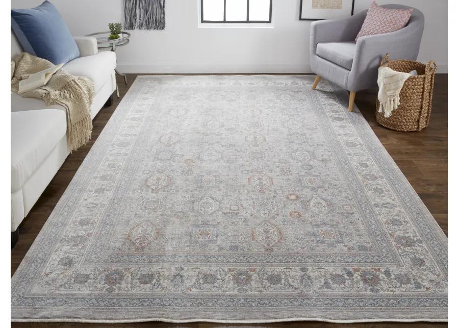 Marquette 3761F Taupe/Silver/Blue 2'8" x 12' Rug