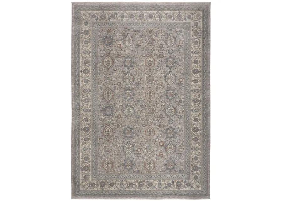 Marquette 3761F Taupe/Silver/Blue 2'8" x 12' Rug