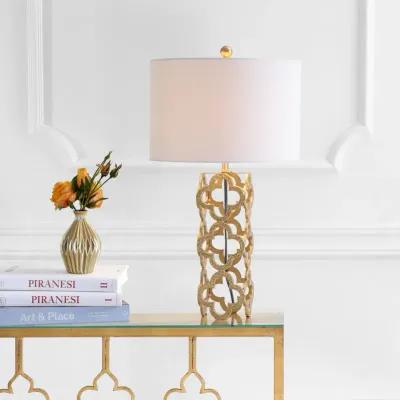 Oliver Metal Quatrefoil LED Table Lamp