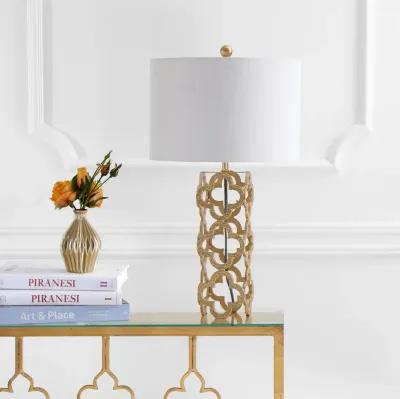 Oliver Metal Quatrefoil LED Table Lamp