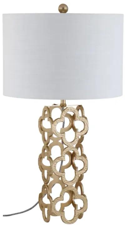 Oliver Metal Quatrefoil LED Table Lamp