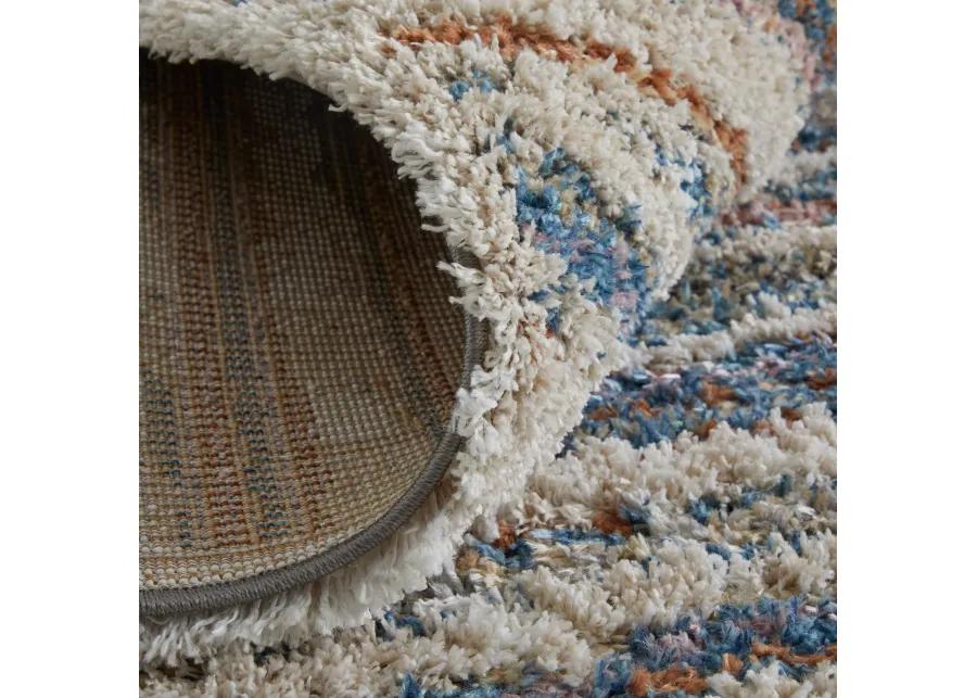 Mynka 39IEF Ivory/Blue/Orange 7'11" x 10' Rug