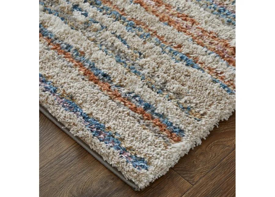 Mynka 39IEF Ivory/Blue/Orange 7'11" x 10' Rug