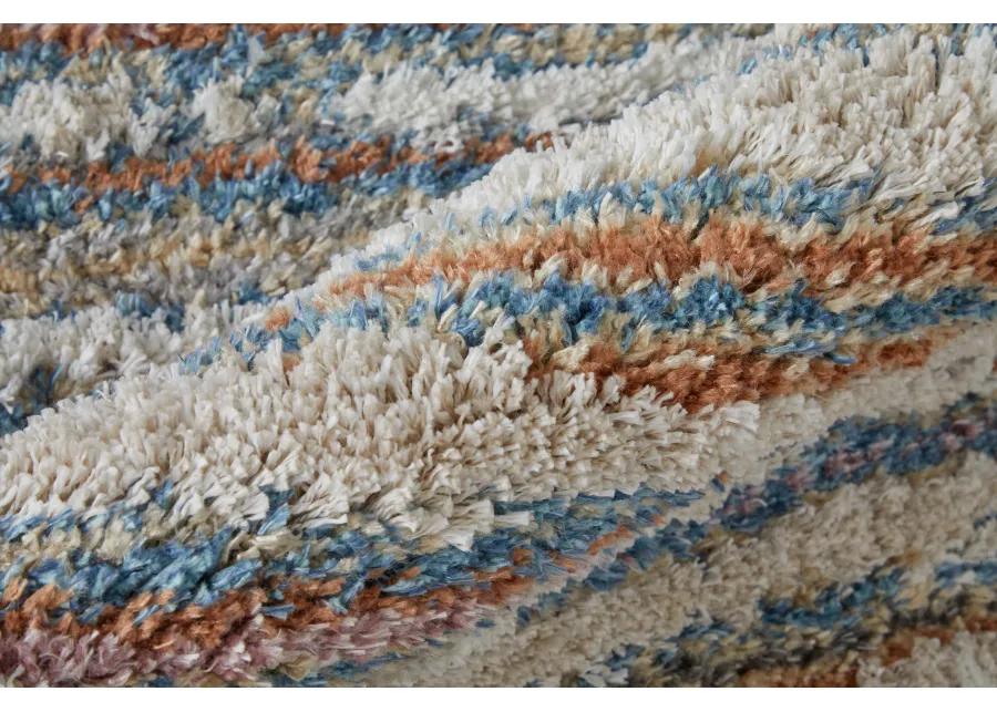 Mynka 39IEF Ivory/Blue/Orange 7'11" x 10' Rug