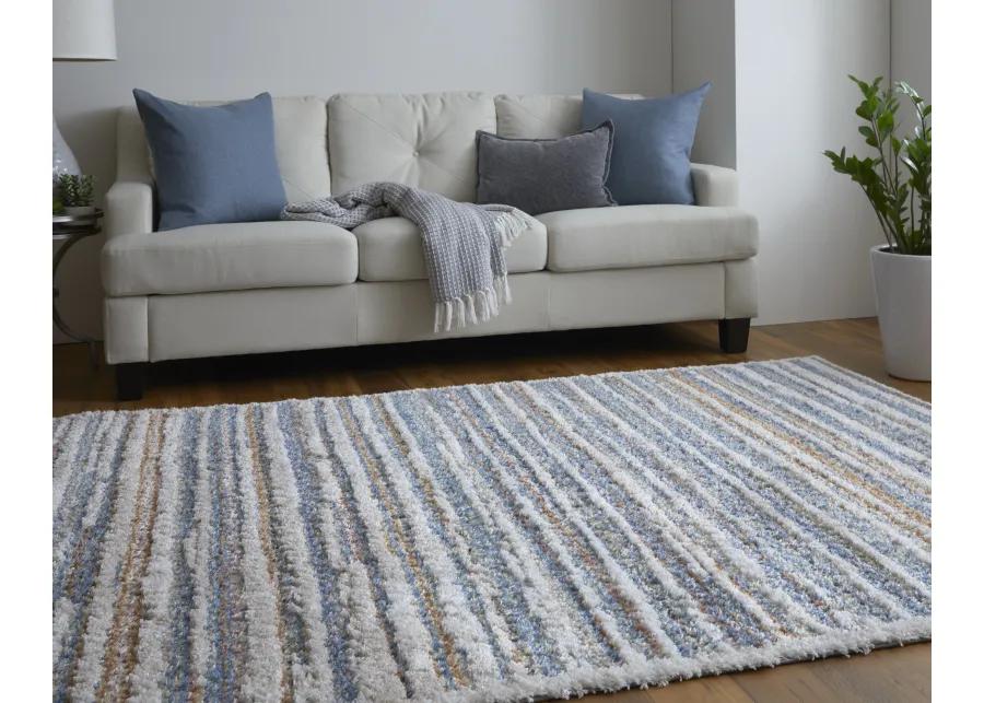 Mynka 39IEF Ivory/Blue/Orange 7'11" x 10' Rug