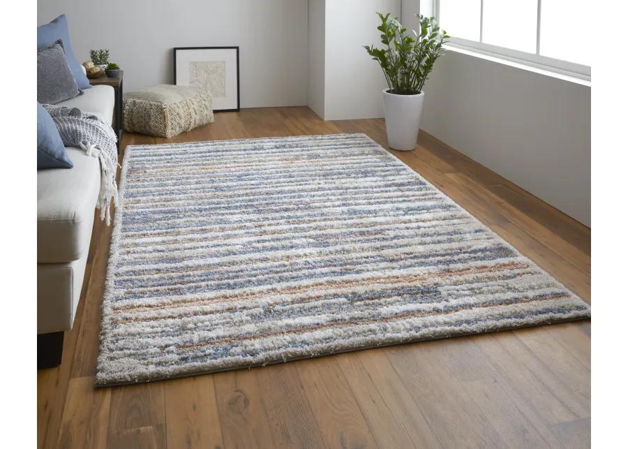 Mynka 39IEF Ivory/Blue/Orange 7'11" x 10' Rug