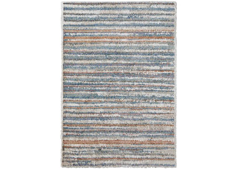 Mynka 39IEF Ivory/Blue/Orange 7'11" x 10' Rug