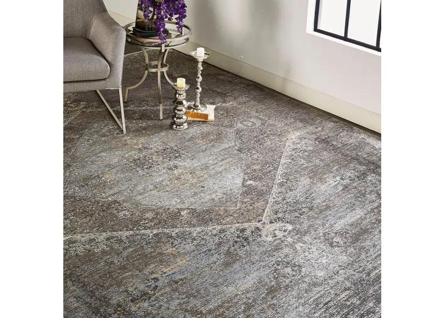 Sarrant 3963F Gray/Silver/Ivory 2'8" x 10' Rug