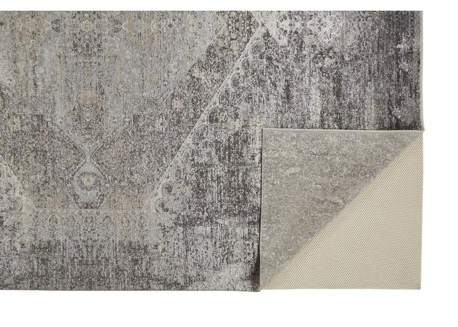 Sarrant 3963F Gray/Silver/Ivory 2'8" x 10' Rug