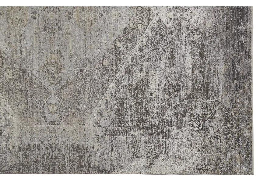 Sarrant 3963F Gray/Silver/Ivory 2'8" x 10' Rug