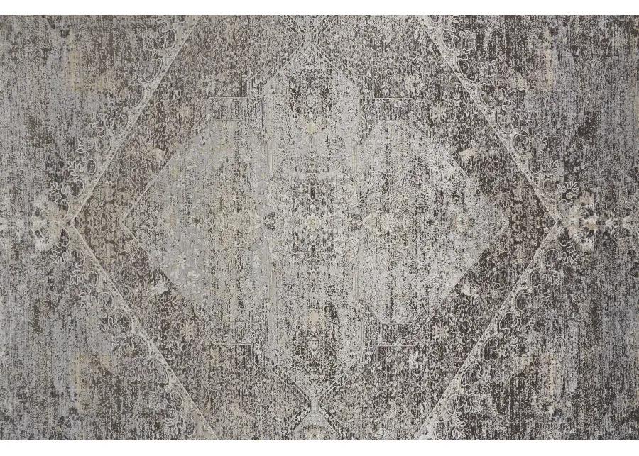 Sarrant 3963F Gray/Silver/Ivory 2'8" x 10' Rug