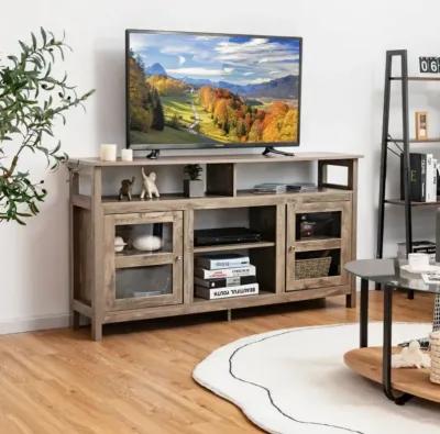 TV Stand Entertainment Console Center with 2 Cabinets