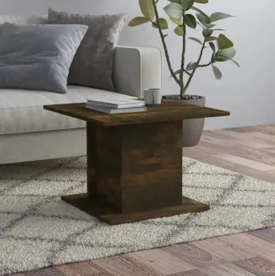 vidaXL Coffee Table Smoked Oak 21.9"x21.9"x15.7" Engineered Wood