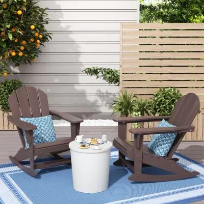 WestinTrends Classic Outdoor Patio Rocking Adirondack Chair (Set of 2)