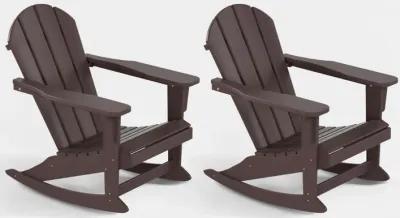 WestinTrends Classic Outdoor Patio Rocking Adirondack Chair (Set of 2)