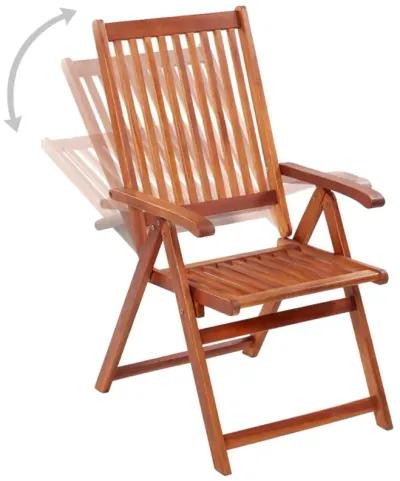 vidaXL Folding Patio Chairs 4 pcs Solid Acacia Wood