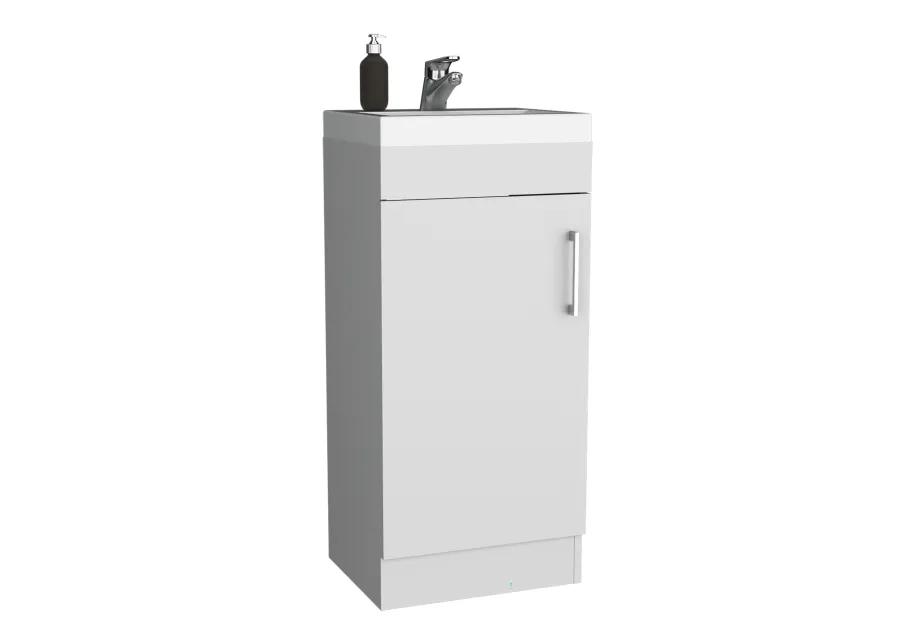 Sevilla Bathroom Vanity with Single Door Cabinet, White, Bathroom