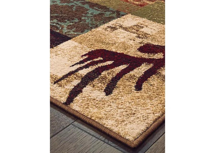 Woodlands 6'7" x 9'2" Brown Rug