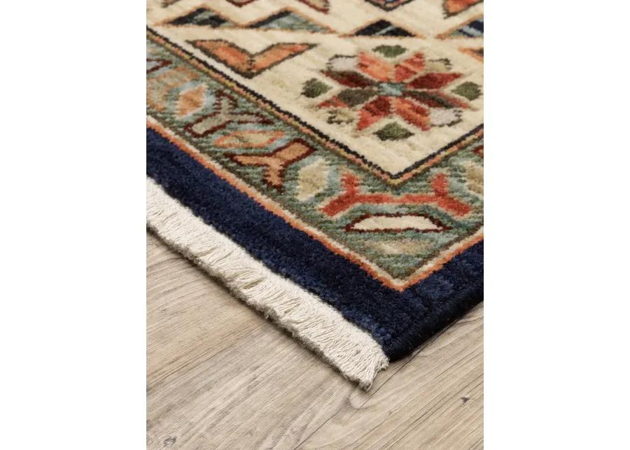 Lilihan 6'7" x 9'6" Navy Rug