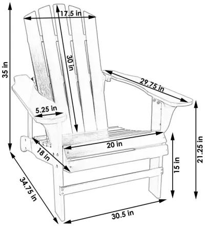 Sunnydaze Coastal Bliss Fir Wood Adirondack Chair