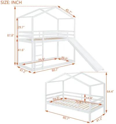 Merax Bunk Bed with Slide and Ladder