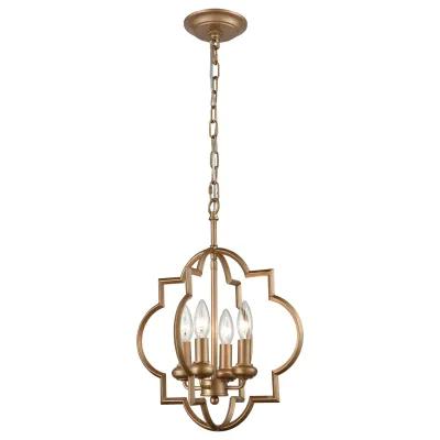 Chandette 14'' Wide 4-Light Gold Chandelier