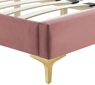 Modway - Yasmine Channel Tufted Performance Velvet Twin Platform Bed