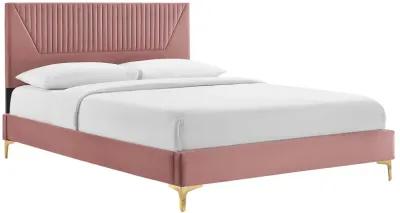 Modway - Yasmine Channel Tufted Performance Velvet Twin Platform Bed